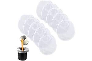 LIUQOBN 10 Pcs 1 Gallon Paint Strainer Bags,White Fine Mesh With Elastic Top Opening for Paint, Liquid Filtering and Home Brewing Paint Gardening