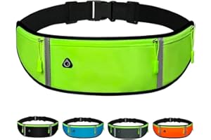 DORNNA® Marsupio Running, Marsupio da Corsa Impermeabile per Uomo e Donna, per Escursioni, Fitness, Viaggi, Corsa, Pocking, Accessori, Cintura Elastica. (Verde)