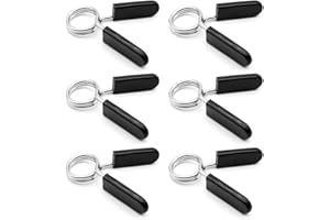 ZOZOMAIY 6-pak sprężynowych klipsów do kołnierza 25 mm hantle zaciski do sztangi obroże do ćwiczeń zaciski do sztangi do olimpijskich hantli sztangi siłowni treningu fitness