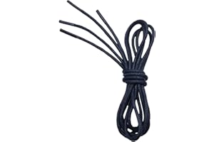 VSUDO Woskowane Okrągłe Szurówki 2.5mm – Cienkie Sznurowadła do Butów Oxford, Brogue, Derby, Blucher i Desert Boots