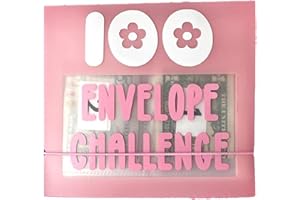 HSEECR 100 Envelopes Challenge Binder - Money Saving Wallet Budget Binder Money Saving Challenge Wallet, Budget Planner Book for Budgeting and Saving Money Couples Offices Home School for Adult Kids (Pink)