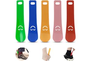 ‎LAEEYIN 5 Stück Schuhlöffel mini Schuhanzieher plastik Schuhlöffel Klein Kurz 3.7 * 15cm Schuhanzieher Klein Für Männer Frauen Kinder Fünf Farben