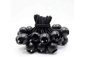YUNSHANGHE Lot de 50 tendeurs en Caoutchouc avec Boule, 10 cm Tendeur Elastique avec Boule, tendeurs de bâche pour Tente, Affiches, bannière, pavillon