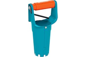 Gardena sadzarka do cebulek kwiatowych: idealne narzędzie do umieszczania w ziemi cebulek kwiatów, z automatyczną aktywacją i skalą głębokości, z gatunkowej stali z powłoką z duroplastu (3412-20)