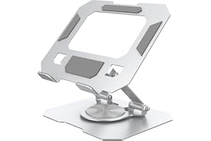 Bighan 360° Support Tablette Argent, Pliable Support Tablette Bureau Accessoires pour Tablette/PS/mobilephones/Switch 4,7" - 12,9"