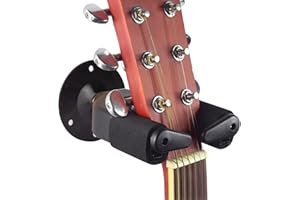 Surplex Soporte de guitarra con base, Gancho Stand con bloqueo de seguridad para Guitarra para montaje en pared, para Guitarra Eléctrica Acústica Bajo Sajona Ukulele Violín Mandolina