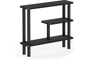 Furinno Turn-N-Tube Scaffale, Legno, Espresso/Nero, taglia unica