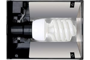 Exo Terra Compact Top, funda para terrario, nano, para 1 lámpara, con reflector, 20 x 9 x 15 cm, casquillo E27, negro