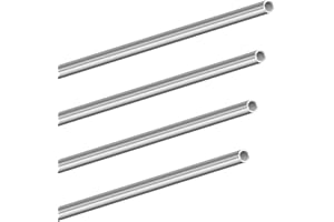 LAVMHAB Lot de 4 tubes en acier inoxydable 304, 8 mm de diamètre extérieur x 1 mm, épaisseur de paroi 300 mm de long, tuyaux ronds en acier inoxydable sans couture