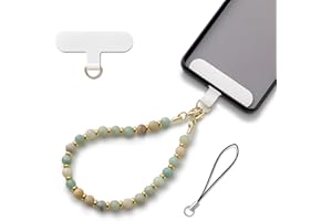 AOKSUNOVA Handykette Perlen Handyanhänger Kurz Handyband Handyschmuck Handschlaufe Handy Universal