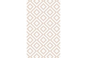 DobleUve Estudio Alfombra Vinílica Rombo 08 | Beige | 47x80 cm | Alfombra Cocina Lavable Antideslizante | Alfombra Vinilica | Suelo Vinílico | Alfombra Vinilo Salón