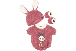 Ubranka dla lalek ZWOOS 35-43 cm dla lalek noworodków, urocza piżama kompatybilna z Baby Born, Baby Annabell, Nenuco i nie tylko (czerwony)