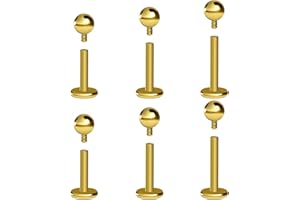 Body CAC 16G /20G Internally Threaded F136 Implant Grade Titanium Labret Monroe Lip Tragus Helix Earrings Studs