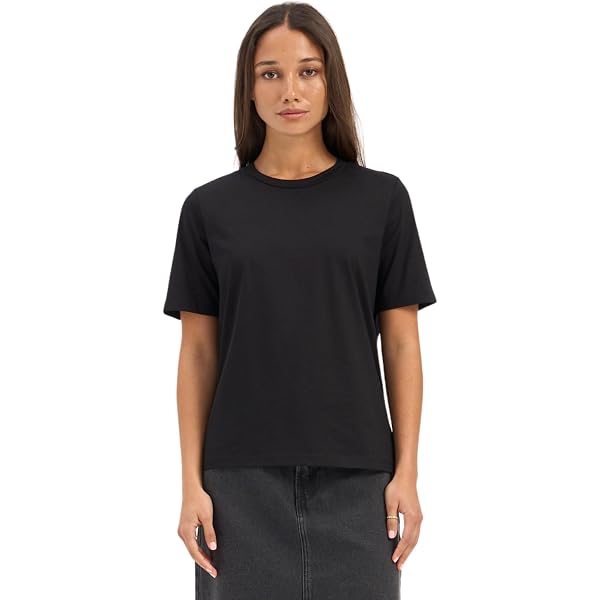 ONLY Onlelina T-Shirt Donna Girocollo A Maniche Corte Con Volant - Morbida E Vestibilità Regolare - 4