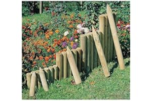 Gartenpirat Palisade ø 6 cm Länge 30 cm aus Holz imprägniert zur Beetumrandung (30 cm)