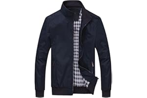 FTCayanz Uomo Giacca Casuale Cappotti Trench Zipper Cappotto Slim Fit