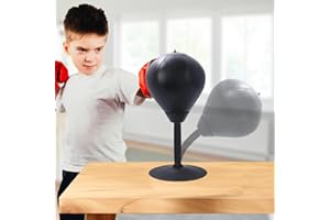 STFALI Punchingball, Punchingball Tisch mit Federn, Saugnapf zum Stressabbau für Chef, Kollegen, Freunde, 18x17.5x37 cm
