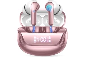 DONERTON Auriculares Inalambricos Cancelacion Ruido, In-Ear Auriculares Inalambricos Bluetooth 5.4 con 4 HD Mic, 45H Estéreo HiFi Cascos Inalambricos Bluetooth Carga Rápida Tipo-C/Pantalla LED/IP7 Impermeable