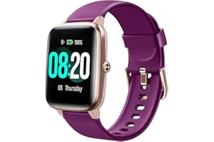 Delvfire Sirius Fitness Tracker with Heart Rate Monitor, All-Day Activity, Step Counter, Sleep Monitor, 1.3" Touch Screen, Waterproof, Pedometer, Fitness Watch compatible with iPhone Android (Purple)