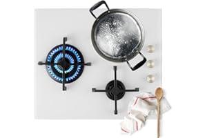 UNIVERSALBLUE Universal Blue - MAIA W-PLUS Placa de gas cristal blanco con 3 zonas de cocción