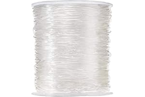 LIUJZZJ JZZJ Filo Elastico di Perline Fabbricazione dei Gioielli Stringa Elastica Poliestere Cavo per Bracciali e Mestieri, 0.8 mm, 100 m, Trasparente