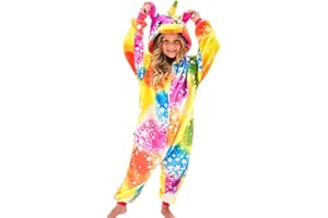 Ceruwum Girls Unicorn Sleepsuit Kids Unicorn Onesie Pyjamas
