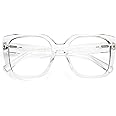 DOOViC Oversized Reading Glasses for Women Blue Light Blocking