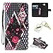 Produktbild Silikonsoftshell PU Hülle für Samsung Galaxy J3 (2017) Tasche Schutz Hülle Case Cover Etui Strass Schutz schutzhülle Bumper Schale Silicone case+Exquisite key chain X1) #KH (7)