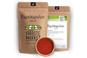 ‎TASTE MARKET GUTER GESCHMACK 2 kg Paprika Pulver edelsüß | 80A Qualität | Paprika Pulver 100% Qualität | Delikatess Paprika