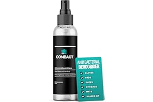 COMBACT Anti Bacterial Boxing Glove Deodoriser Spray | Glove Disinfectant & Sports Kit Cleaner for Pads, Shoes, Mats & Gym Bags | Kills 99.9% of Germs, Floral Scent, 150ml