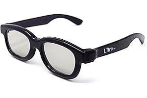 ULTRABYEASYPEASYSTORE Ultra 3 Paar Schwarz Kinder Passiv-3D-Brillen Kinder zur Verwendung mit Allen Passiv-TVs Kinoprojektoren und RealD-Filme Zirkuläre Filme Polarisiert