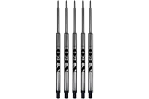 NEO+ - Ensemble de recharges pour stylo à bille Waterman Recharge de stylo à bille à pointe moyenne. SET OF 5 BLACK INK