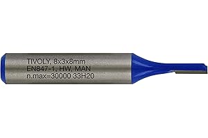 Tivoly XT60642067831 Fraises de défonceuse à rainer droit | 1 tranchant rectifié au diamant Ø 3mm