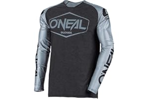 O'NEAL | Motocross Shirt Long Sleeve | MX MTB Mountain Bike | Lekki materiał, ergonomiczny krój Slim Fit dla idealnego dopasowania | Mayhem Jersey HEXX | Dorosły | Grey Black
