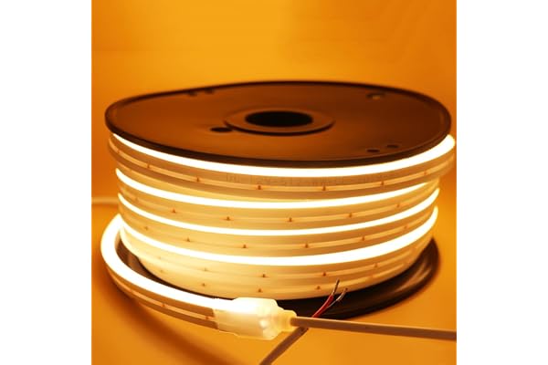 YXHL® Néon LED en silicone 12V, décoration de signe de bricolage intérieur et extérieur étanche, 15 mètres 3000K blanc chaud