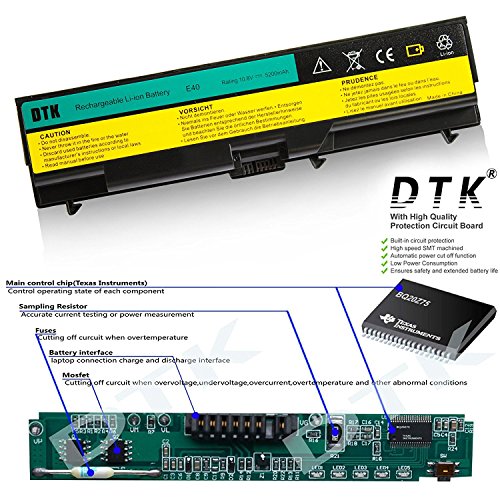 DTK® Ultra Hochleistung Notebook Laptop Batterie Li-ion Akku für Lenovo Ibm Thinkpad Sl410 Sl410k Sl510 T410 T410i T420 T510 T510i T520 E40 E50 E420 E520 Series laptop Battery, Thinkpad W510 W520 notebook battery - 2