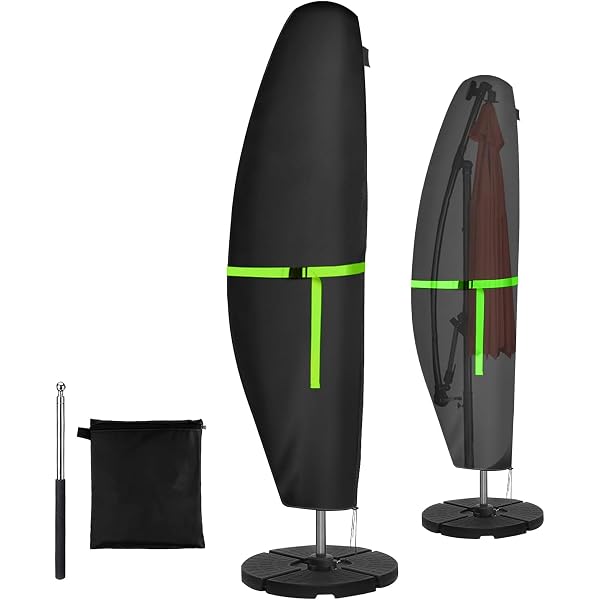 Hengda Ombrellone a sbalzo 300cm - ombrellone a sbalzo, parasole