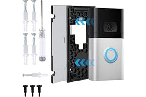 SUUOSL Ring Doorbell Bracket for 2nd Generation Ring Doorbell, No Drilling Required, Ring Doorbell Accessories, Adhesive Door Holder with Adhesive Pad for Homes, Apartments and Offices