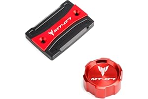 2BIRD Accessori per moto per Yamaha MT-07 mt 07 mt07 fz07 2014-2021 2020 2019 Moto CNC CNC Front & Rear Fluid Fluid Fluido Master MASTER Coperchio del serbatoio (Color : Front and Rear Red)