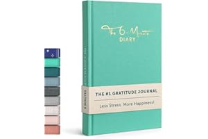 URBESTSELF Dziennik 6-minutowy | Codzienne 6 minut dla większej uważności, miłości do siebie i motywacji | Dziennik Twojego rozwoju osobistego (Turkus, Angielski (English))