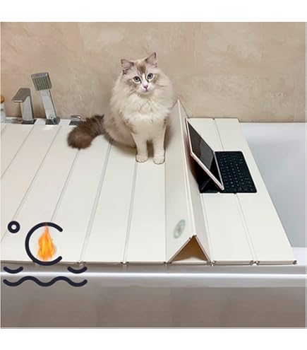 Faltbare Badewannenabdeckung 170x75cm - PVC Brett Mit Tablethalter Für SPA