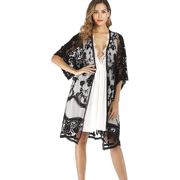 LikeJump Cardigan voor dames, Boheemse kimono, kaftan voor zwempakken