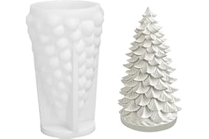 TOYHOOD Christmas Candle Mould, Christmas Tree Candle Mould Silicone Christmas Tree Mould Resin Casting Mould Soap Mold Baking Mold Candle Making Mould for Christmas Party Decor DIY Craft Gift (Style-B)