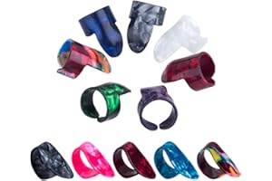 WJIAEER 12 PCS finger picks daumen picks daumenpick daumenplektrum ukulele picks guitar picks gitarren picks gitarre fingerschutz fingerschutz gitarre gitarre pick