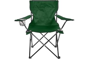 ‎24MOVE 24MOVE® Faltstuhl grün Campingstuhl Anglerstuhl mit Getränkehalter - Anglersessel klappbar - Klappstuhl Gartenstuhl Faltstuhl Relaxsessel Campingsessel faltbar, Polyester, für draußen oder drinnen