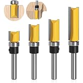 4 Pieces Burrs for Wood 8 mm, Round End Mills for Metal, Cemented Carbide Tools Woodwork, Milling Bits for Woodworking DIY (4