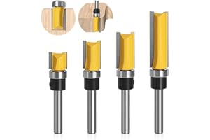 CHOONJIN 4 piezas Fresas para Madera 8mm, Fresas Redonda Cantos para Metal, Carburo Cementado Herramientas Carpinteria Madera, Brocas para Fresadora para Carpintería Bricolaje (4)