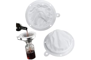 ANYUANKW Filtro de Alimentos, Filtro de Malla Compatible con Embudo de Cocina, Colador de Mermelada para Filtrar Vino, Café, Leche, Jugo, 200 Mallas/ 400 Mallas