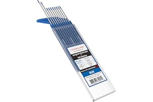 YESWELDER Soudage TIG Tungstène Électrode 2% lanthane 2.4mm x 175mm (bleu, WL20/EWLa-2) 10-pk