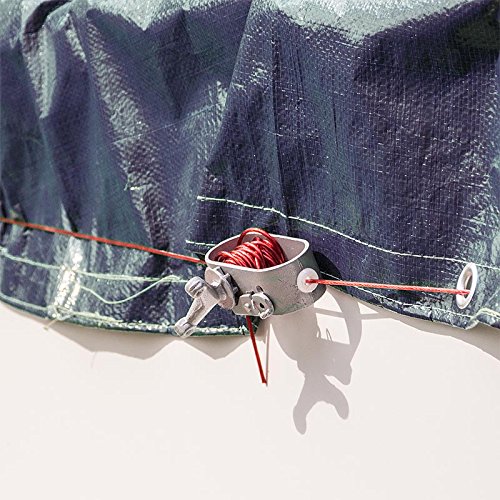 Pool Abdeckplane 200g/m² für Rundbecken blau/schwarz für Ø 3,50 – 3,60 m Rundpool | Premium Qualität von POOL Total - 2